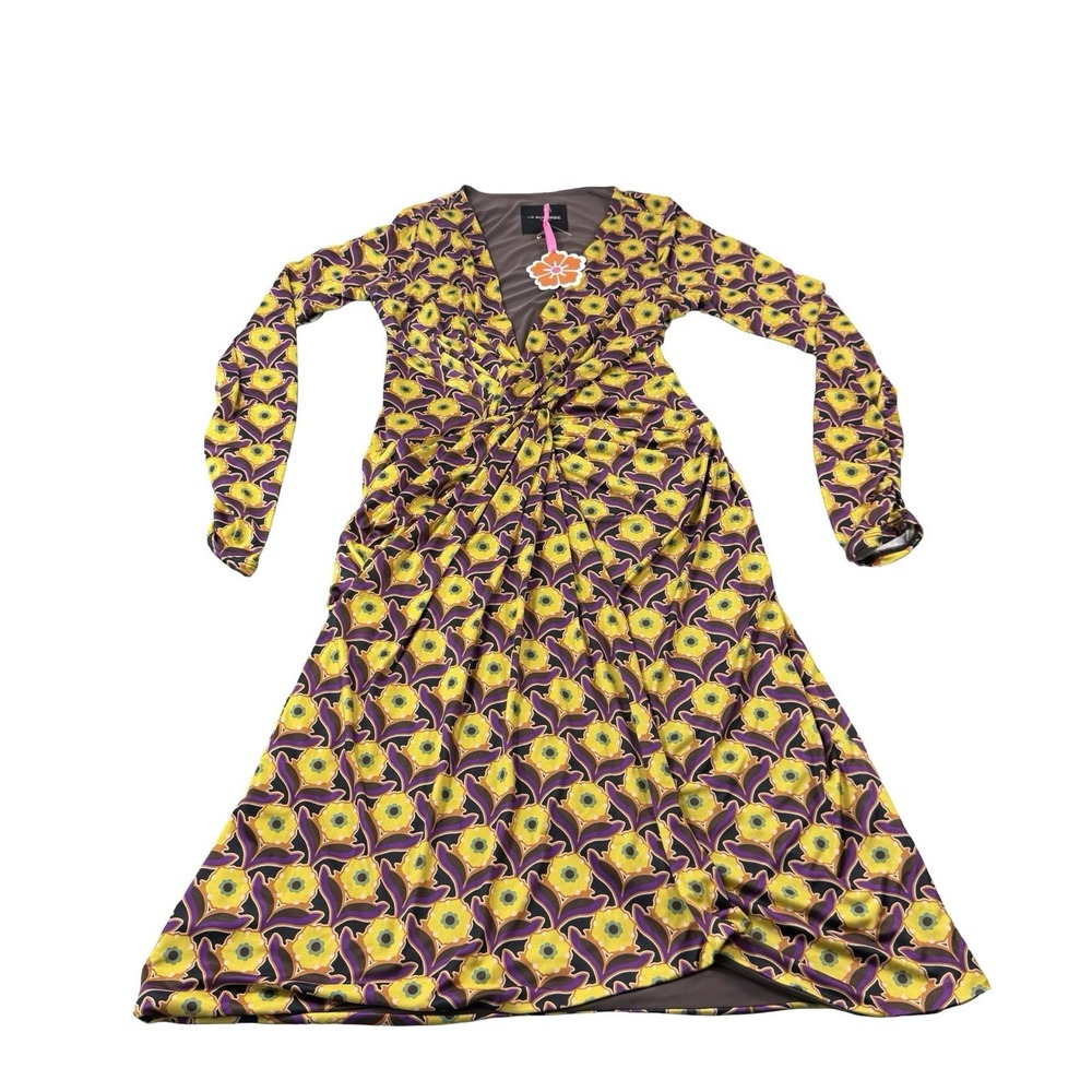 Le Superbe Womens Stretch Front Wrap Performance Dress Multicolor LSDD-L Size L